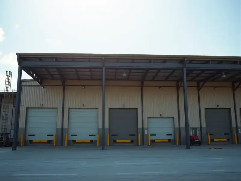 Completed commercial warehouse building