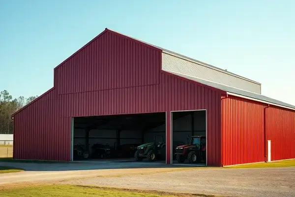 Agricultural steel barn and storage facility